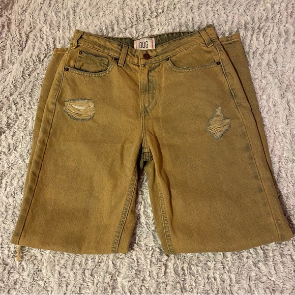 BDG Yellow/Brown Distressed Jeans - Picture 7 of 15
